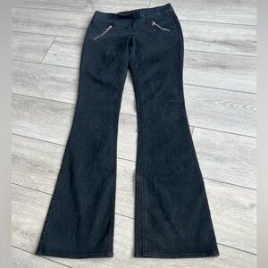 RtA Black Wide-Leg pull on zipper detail denim Jeans size small
